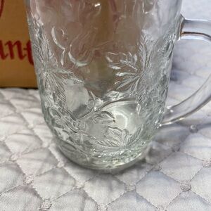 4 Elegant Clear Glass Mug Princess house